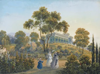 Udsigt over Miskhor, ca 1842