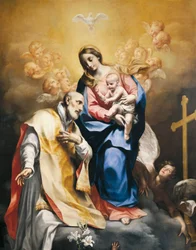 Skt. Philip Neri med Jomfru og Barn, af Carlo Cignani (1628-1719) og Felix Cignani (1660-1724)