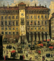 Italien, Napoli, Vicaria retsbygning (maleri)