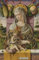 Madonna og barn, ca. 1480 (tempera og guld på træ)