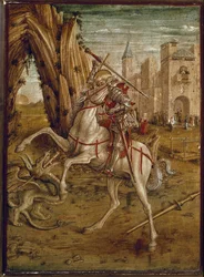 Sankt Georg dræber dragen (predella til Pala Odoni), efter 1490