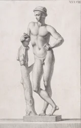 Statue af Merkur, 1734