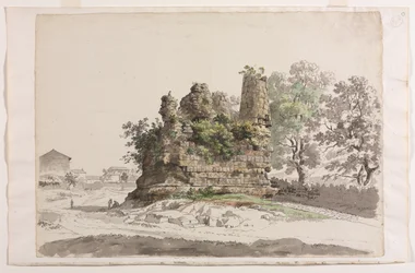 Curiatii-brødrenes såkaldte grav i Albano med Madonna-kirken, ca. 177