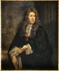 Portræt af Andre Le Notre (Lenotre) (1613-1700), designer af Kongens haver Maleri af Carlo Maratta (1625-1713) 1600-tallet Søn. 1,12x0,85 m