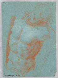 Tegning, En torso af den døde Kristus, 1650-1700