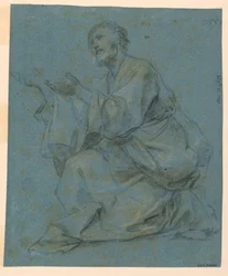 Tegning, studier: To siddende mænd, 1650-1675