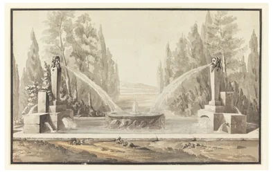 Design til et springvand i en park