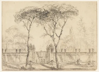 Tegning, Ved porten til en villa, 1770-86