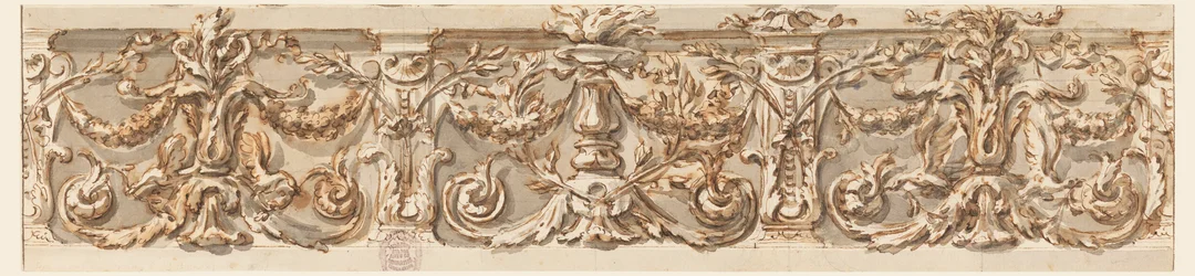Tegning, Design til en frise, ca. 1770