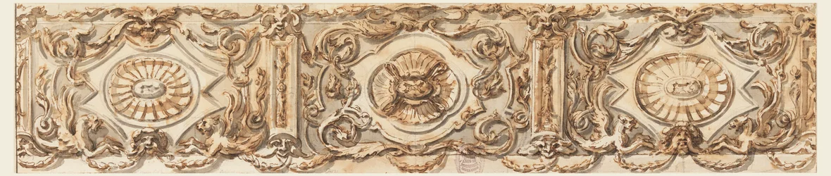 Tegning, Design til en frise, ca. 1770
