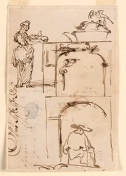 Tegning, skitser, 1725-50