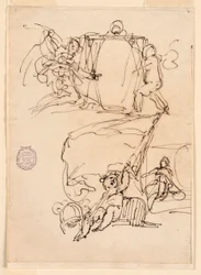 Tegning, Tre skitser, før 1775