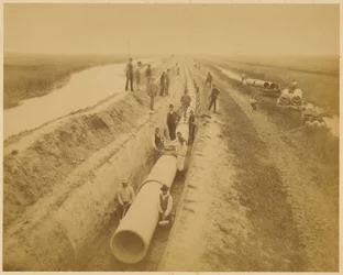 Aqueduct i Venedig (ny rørledning). Skibsværft i Argine