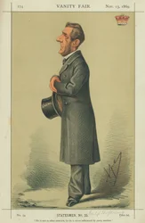 Earl of Shaftesbury, Han er ikke som andre mænd, for han er aldrig påvirket af partiets motiver, 13. november 1869, Vanity Fair-tegneserie