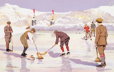 The Curling Rink (farve litho)