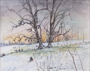 Vinter, 2004 (wc & gouache på papir)