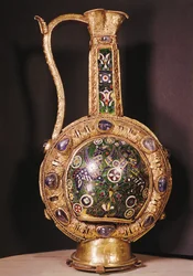 Charlemagnes vandkande (guld & cloisonne emalje)
