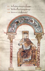 Ms CCII fol.91v Apollo Medicus, fra Etymologiae af Isidore af Sevilla