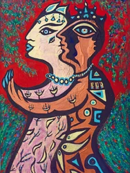 Blesséd Lovers, 2013 (akryl på lærred)