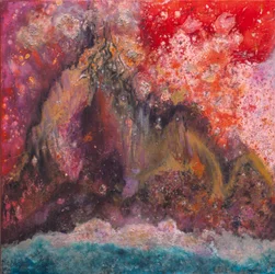 Celestial Mountain, 2006 (blandede medier på lærred)