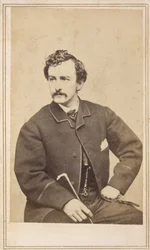Carte de visite af John Wilkes Booth, 1862 (albumin print på kort)