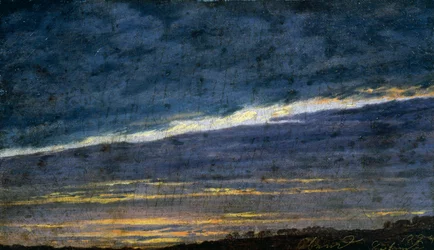Overskyet aftenhimmel