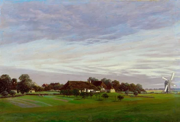 Fladt landskab nær Greifswald, 1822-1823