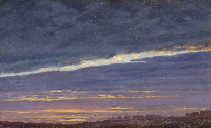 Natlig overskyet aftenhimmel, 1824