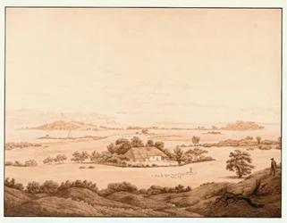Rügen landskab med en hyrde