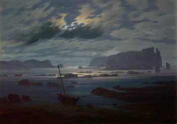 Nordsøen i måneskin, 1823-24