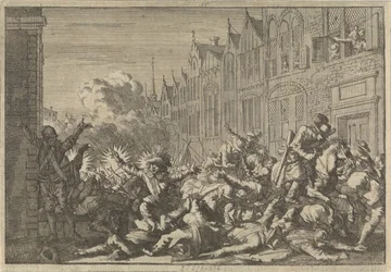 Vrede besat af Mazarin-tilhængere overfaldet af guvernør De Rohans ti kanoner, 1652