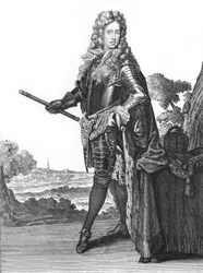 Joseph I, hellig romersk kejser 1678-1711 - Portræt af kejser Joseph I af det hellige imperium (1678-1711), tysk romersk kejser" I - tegninger af Caspar Luyken - graveret & udgivet af Christoph Weigel (Nürnberg 1703).