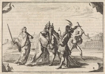 Tegnefilm om slaget mellem Ludvig XIV og Pave Innocentius XI, 1687