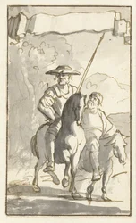 Titeltryk af Don Quixote Design til femte bind af Histoire de l