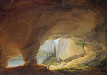 Udsigt fra Beatus-grotten ved Thun-søen, 1776