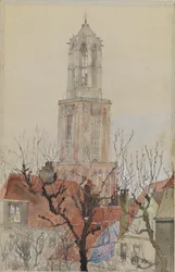 Tårnet på katedralen i Utrecht, Holland