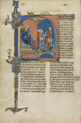 Side fra et manuskript af Vidal Mayor-manuskriptet af Vidal Canellas, kopieret af Michael Lupi de Candiu, ca. 1290-1310