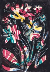 Farverige stribede blomster