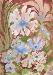 Bløde akvarelblomster