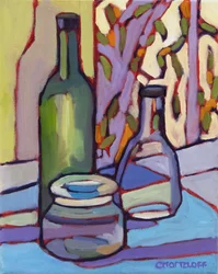 Bottled Moments, 2024 (olie på lærred)