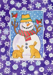 Christmas Snowflakes, 1995 (wc)