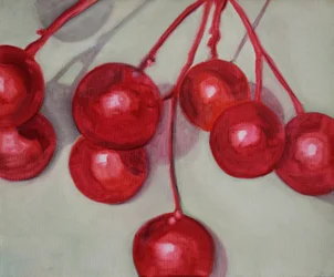 Cherries, 2013 (olie på papir)
