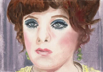 Myrtle (Earrings), 2024 (olie på papir)