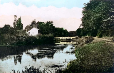 Sonning Lock ved Themsen, Berkshire, 1926.