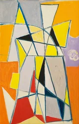Abstrakt komposition, ca. 1949 (olie på lærred)