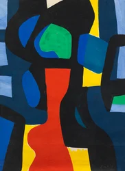 Abstrakt komposition, ca. 1952 (gouache på papir)