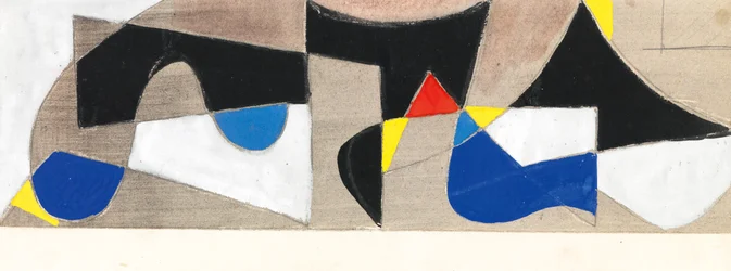 Komposition, ca. 1950 (gouache på papir)