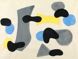 Komposition, ca. 1952 (gouache på papir)