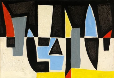 Composition, ca. 1952 (olie på lærred)