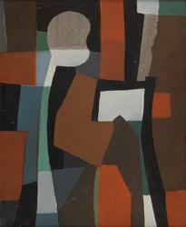Composition, ca. 1955 (olie på lærred)